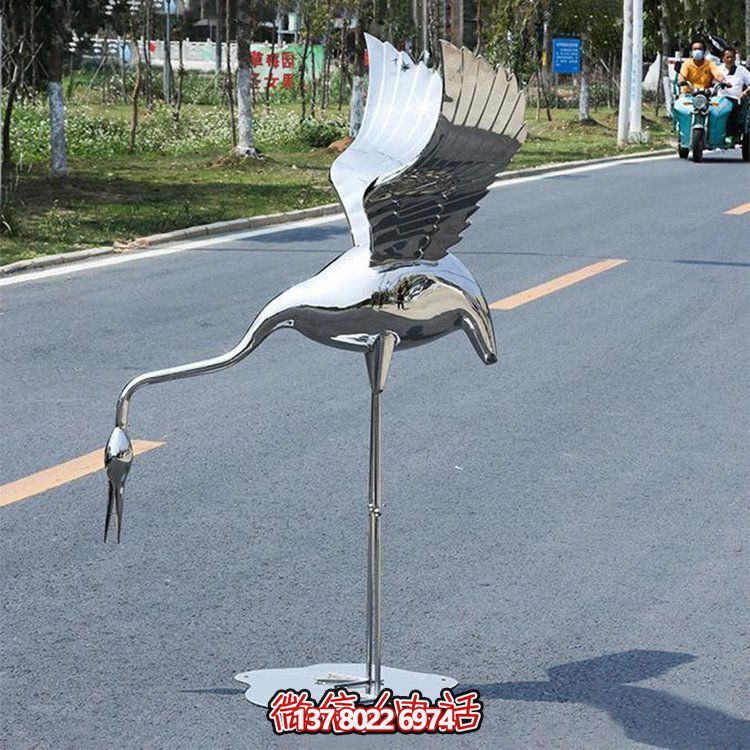 火烈鳥(niǎo)雕塑，美化你的園林景觀